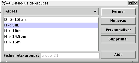 Fig. 4. The Group Icon opens the Group Catalog